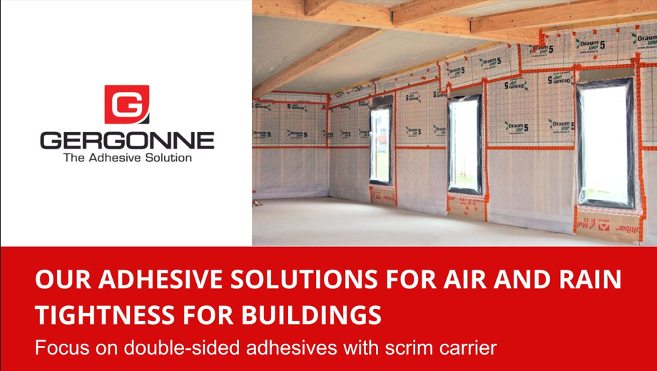 Air and rain tightness: our adhesives solutions