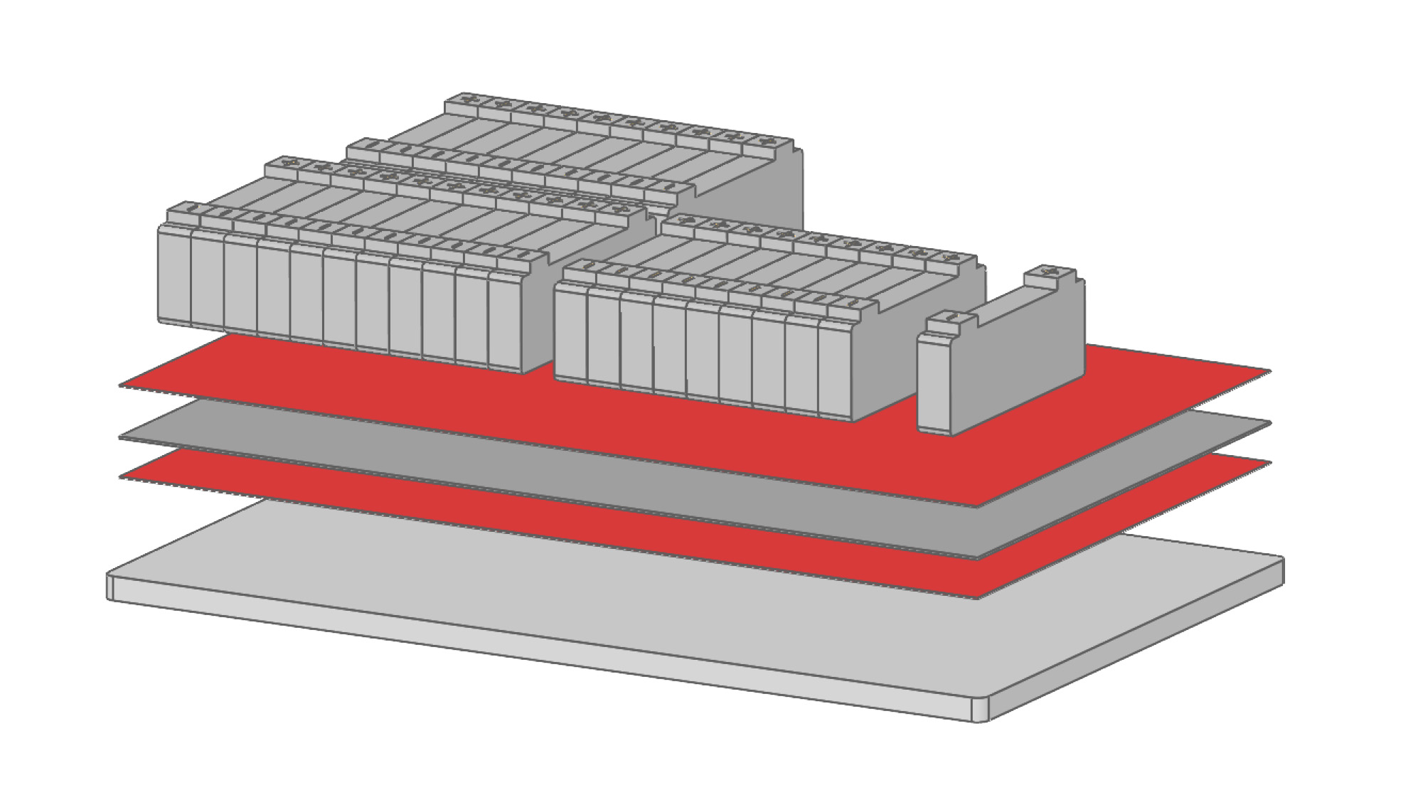 <ul> <li>Objectif : favoriser la régulation de la température des batteries EV et garantir le transfert de la chaleur</li> <li>Rubans adhésifs thermiques double face - <strong>Polymère acrylique</strong> avec charges dissipatrice thermique - gamme HTP (<a href="t3://page?uid=1603" title="Opens internal link in current window">GERGOTIM</a>)</li> <li>Pad thermique double face - Polymère acrylique avec charges dissipatrice thermique - effet d'amortissement élevé</li> <li>Pad thermique - <strong>Polymère silicone</strong> avec charges dissipatrices thermiques - gamme TSI (<a href="t3://page?uid=1603">GERGOTIM</a>)</li> </ul>