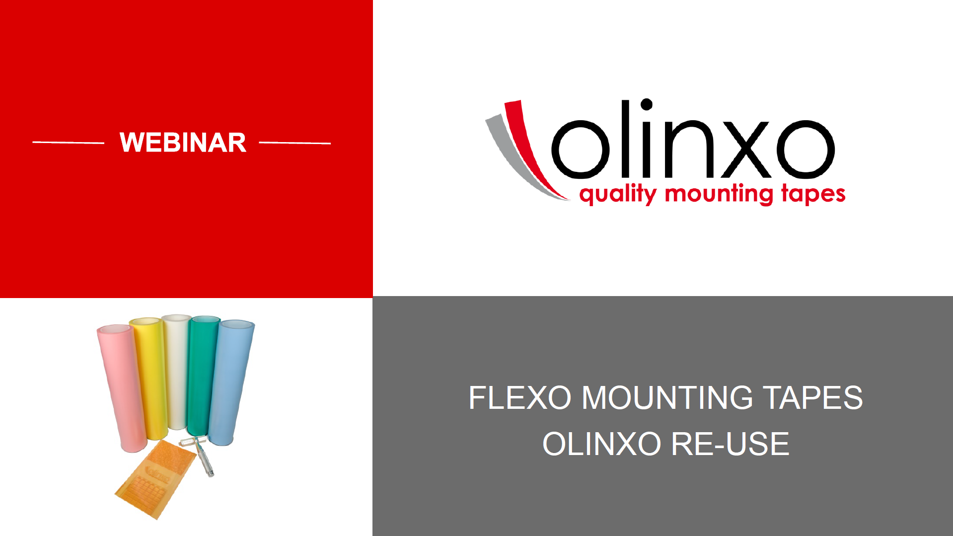 WEBINAIRE - Flexo mounting tapes & Olinxo Re-Use